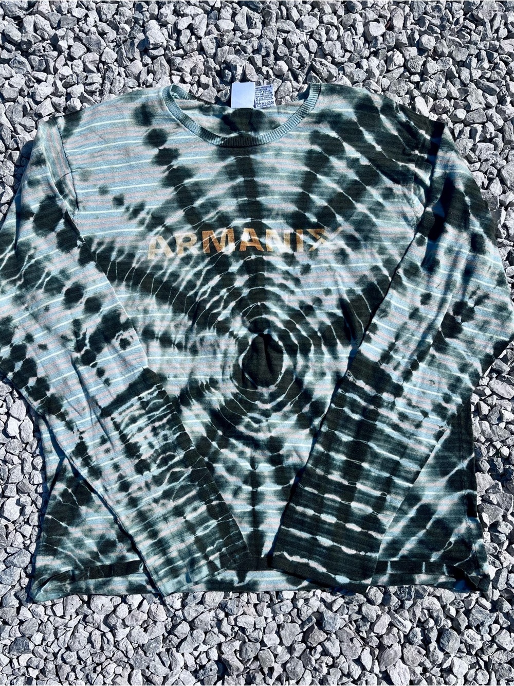 Rare Armani Exchange x Custom Tie-Dye Long Sleeve Tee - Men's XL